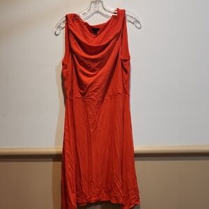 Ann Taylor Bold Orange Midi Dress